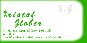 kristof glober business card